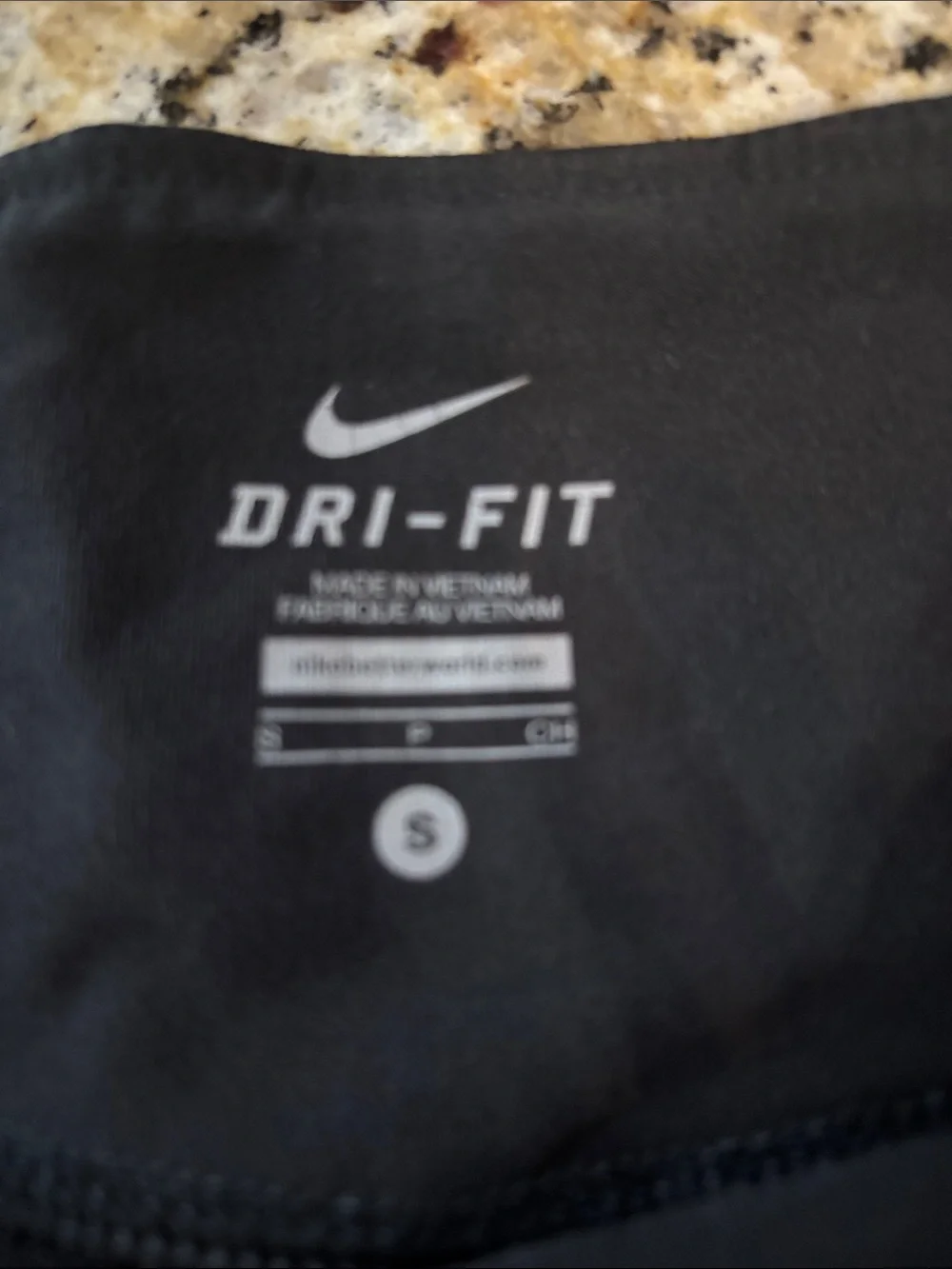 Nike Black Women's Capri Athletic Leggings with White Swoosh